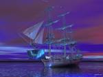 Ghost Ship, Fantasy Art, 3D Digital Art